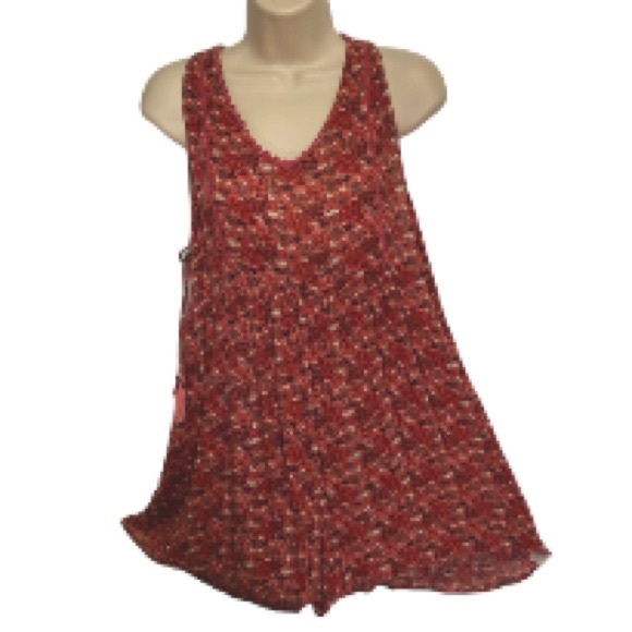 ZARA Trafaluc Rust Floral Flower Romper Skort Dress Small - Picture 2 of 16